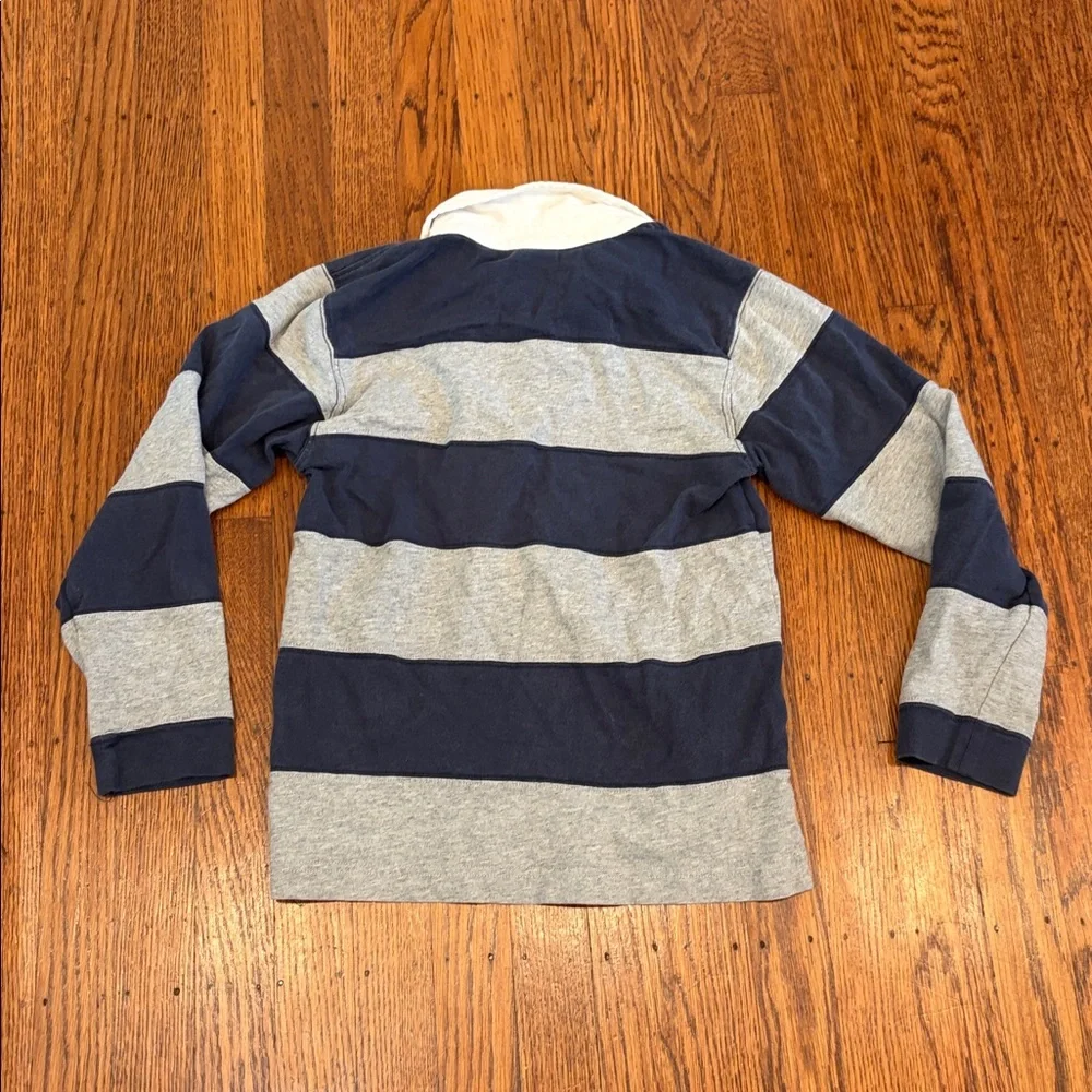 Gymboree Navy and Gray Kids Polo Rugby Shirt - size 7
